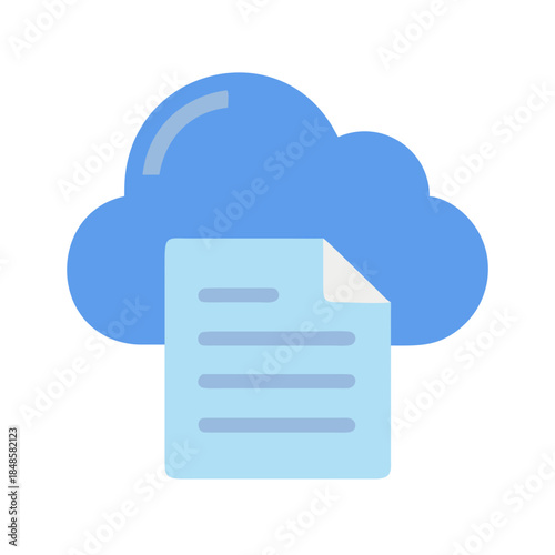 Cloud storage document icon symbolizing data management and online file access