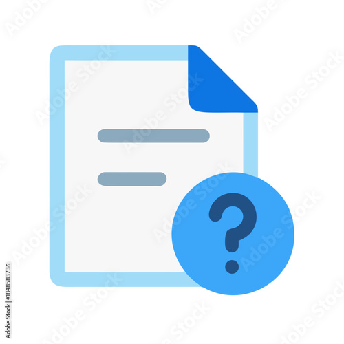 File with question mark symbol for documentation issues or help needed