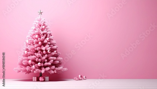 Chrismas tree christmas plant pink. winter