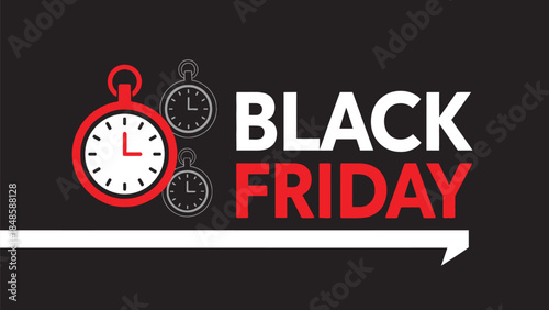 Black Friday Discount Promotion Template with Modern Typography