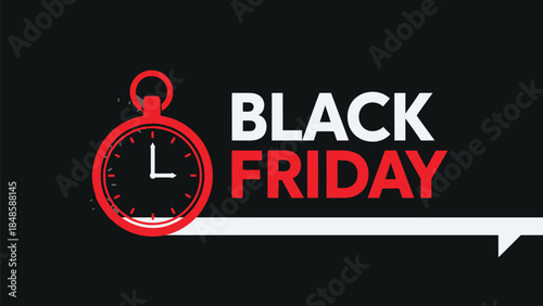 Black Friday Shopping Festival Sale Banner with Minimal Background and Dynamic Icons