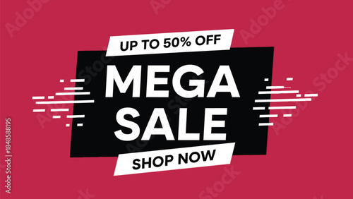 Mega Sale Super Offer Sale Banner Template for Business Promotion