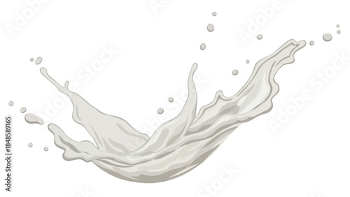 Dynamic splash of pure white milk depicting freshness and vitality. A vibrant cascade of healthy dairy liquid, perfect for diverse beverage and