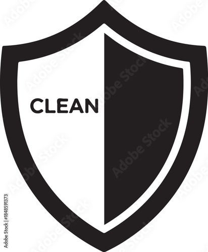 Clean Shield Icon Protection Symbol
