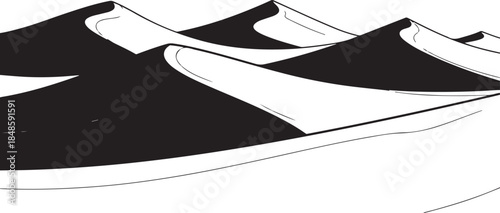Abstract Black and White Wave Design Pattern