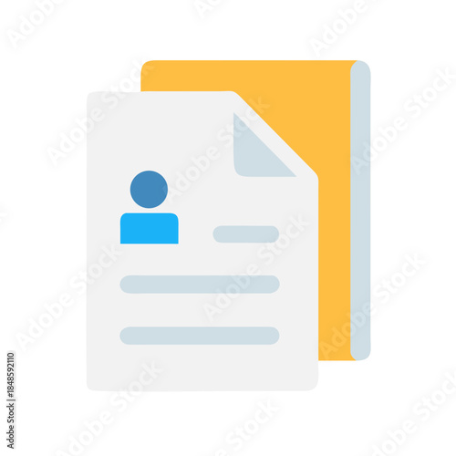 Resume and document stack representing job application or business records management