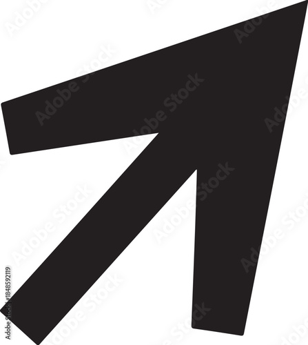 Black Arrow Icon on White Background