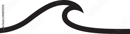 Minimalist Black Wave Graphic Design Element