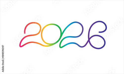 numero en cursiva de colores en degradado 