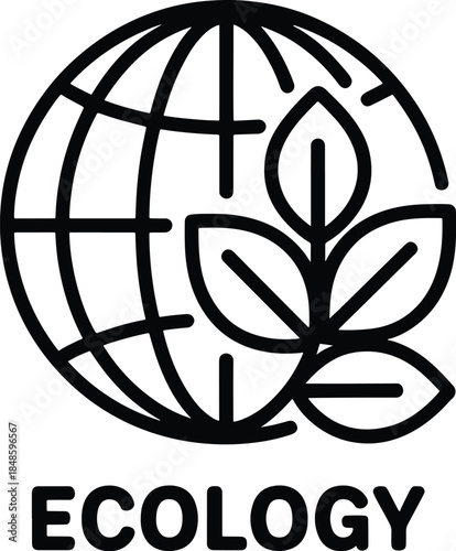 Ecology Globe with Leaf Design Concept