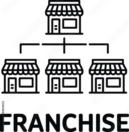 Franchise Business Expansion Network Structure Illustration