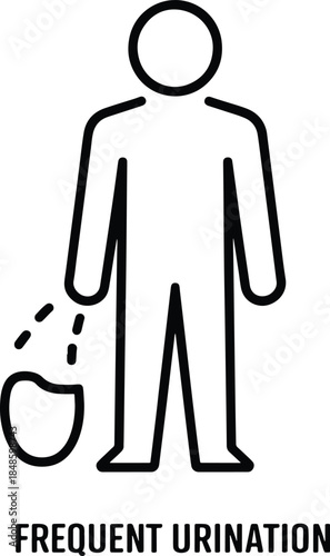 Frequent Urination Health Problem Icon Sign
