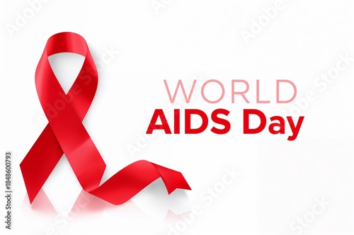 International Health Campaign: Red Silk Ribbon for HIV and AIDS Support