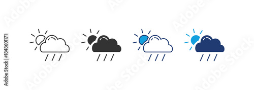 Weather Icon Set Multiple Style Collection