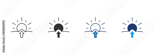 Sunrise Icon Set Multiple Style Collection