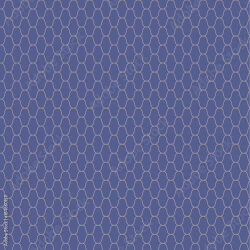 網目文様（スクエア・グレイッシュブルー）