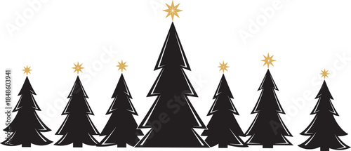 Black outline icons of electricity transmission towers and utility poles set, high voltage power lines infrastructure vector illustration, industrial energy grid symbols.