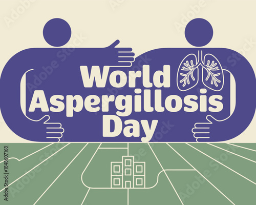 World Aspergillosis Day Awareness Medical Illustration