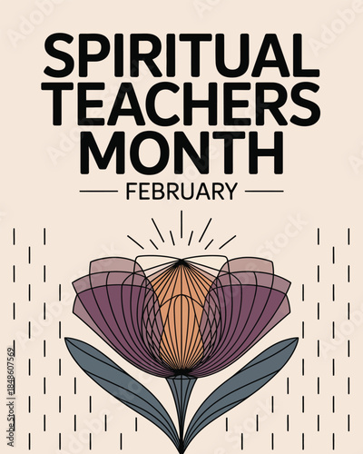 Spiritual Teachers Month February Awareness Design