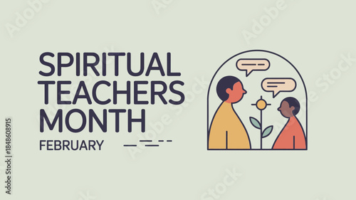 Spiritual Teachers Month February Awareness Design