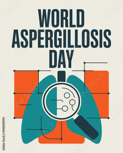 World Aspergillosis Day Awareness Medical Illustration