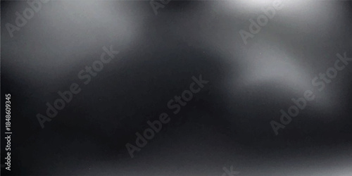 Black white dark gray silvery abstract background. Color gradient. Wave. Rough grain grainy grungy noise dust. Brushed matte shimmery blur. Light. Metallic steel metal effect. Design.
