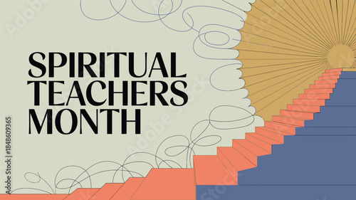 Spiritual Teachers Month February Awareness Design