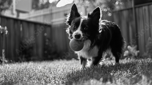 A collection of heartwarming images featuring a happy Golden Retriever dog. Scenes include playing with a squeaky toy, running, barking, and showing affection to its owner.