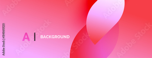 Abstract gradient background. Pink, red, purple hues blend smoothly. Text reads AI BACKGROUND. Minimalist design, modern aesthetic.