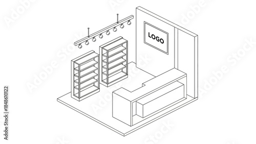 Retail Store Display Stand and Shelves.