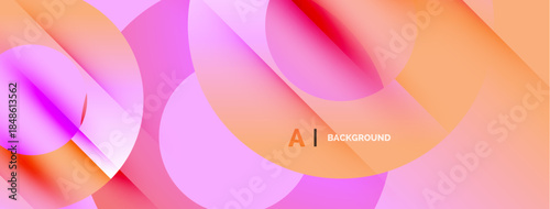 Abstract fluid shapes, pinks, oranges, blues blend. Modern design, soft gradients create dynamic composition. Background suggests digital art.