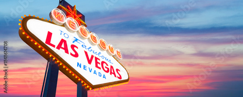 Photography Welcome to Fabulous Las Vegas Neon Sign. Las Vegas, Nevada, USA