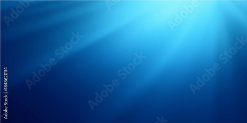 A blue abstract motion design features a bright light beam shining through dark underwater sea textures to create a glowing turquoise ocean wallpaper backdrop