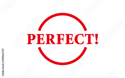 Free Download PERFECT! - PERFECT! text written on Red Rubber Stamp 
 - GFXLoad