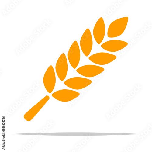 Wheat symbol icon vector isolated illustration
