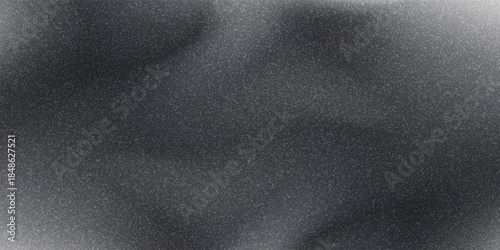 Black white dark gray silvery abstract background. Color gradient. Wave. Rough grain grainy grungy noise dust. Brushed matte shimmery blur. Light. Metallic steel metal effect. Design.