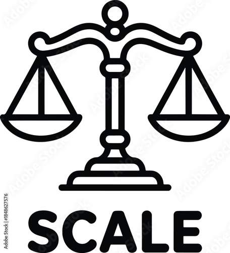 Balance Scale Icon Justice Fairness Legal