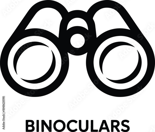 Binoculars icon vector illustration for travel adventure