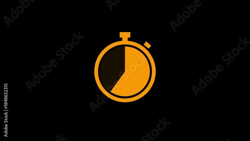 Wallpaper Mural Orange stopwatch icon with dark background and partial fill timer time Torontodigital.ca