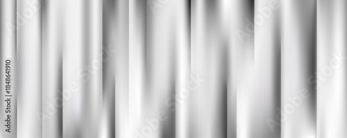 Silver gradient background. Metal foil surface. Smooth steel chrome effect of shiny material. Platinum gradation with reflections. Vector illustration