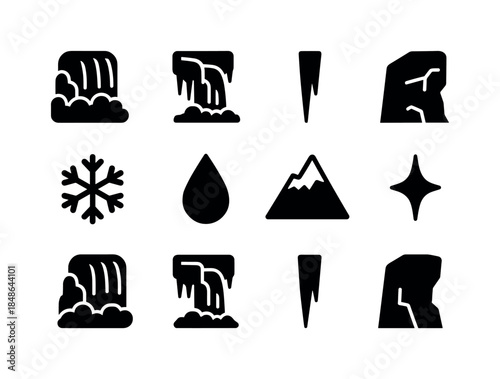 Fire-Warmed Clothing Icons. Fire-warmed clothing. Filled icon set of fire-warmed clothing: hearth blaze,