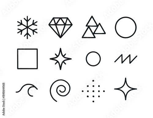 Neon Countdown Icons. Neon numeric countdown. Line outline icon set of Neon numeric countdown: number 1,