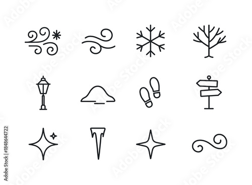 Festive Dessert Icons. Festive dessert icons. Filled icon set of festive dessert icons: gingerbread cookie