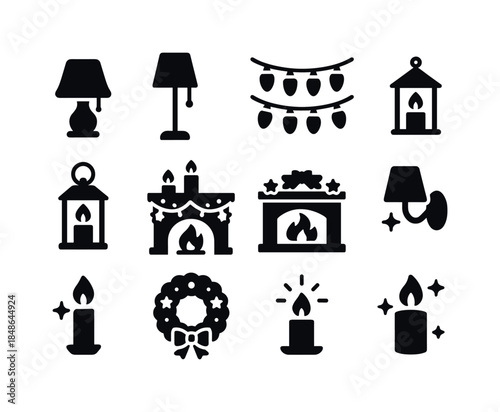 Baking Utensil Icons. Baking utensil icons. Filled icon set of baking utensil icons: rolling pin graphic,