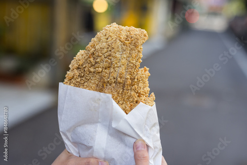 Photography Taiwanese style fried chicken cutlet