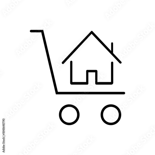 Relocation editable icon. Moving services Illustration sign. Moving symbol. shipping logo.