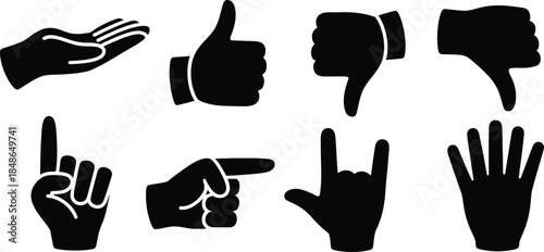 Common hand gestures Vector