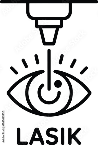LASIK eye surgery modern treatment icon