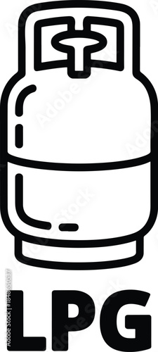 LPG Gas Tank Icon Illustration Vector