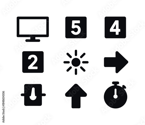 Midnight Bubbly Icons. Midnight bubbly icons. Filled icon set of midnight bubbly icons: drink bottle, open